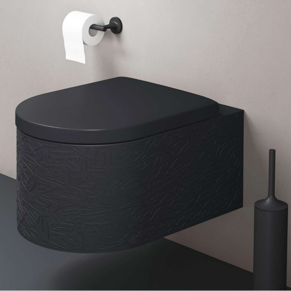 Duravit Dark Grey Matt Pattern Toilet
